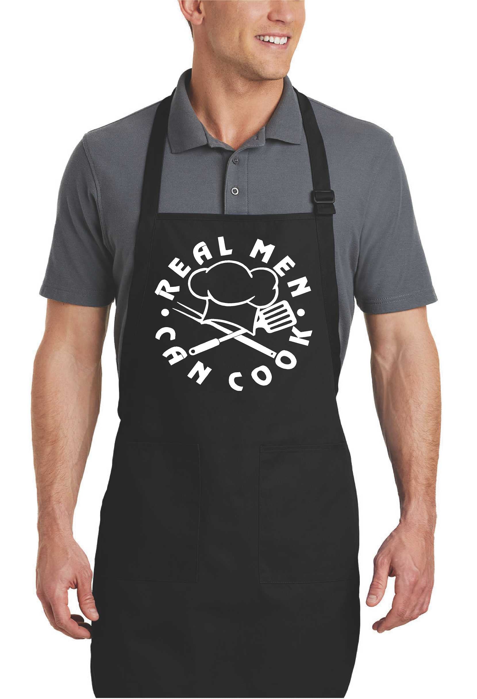 Real Men Cook - Funny BBQ Apron for Dads