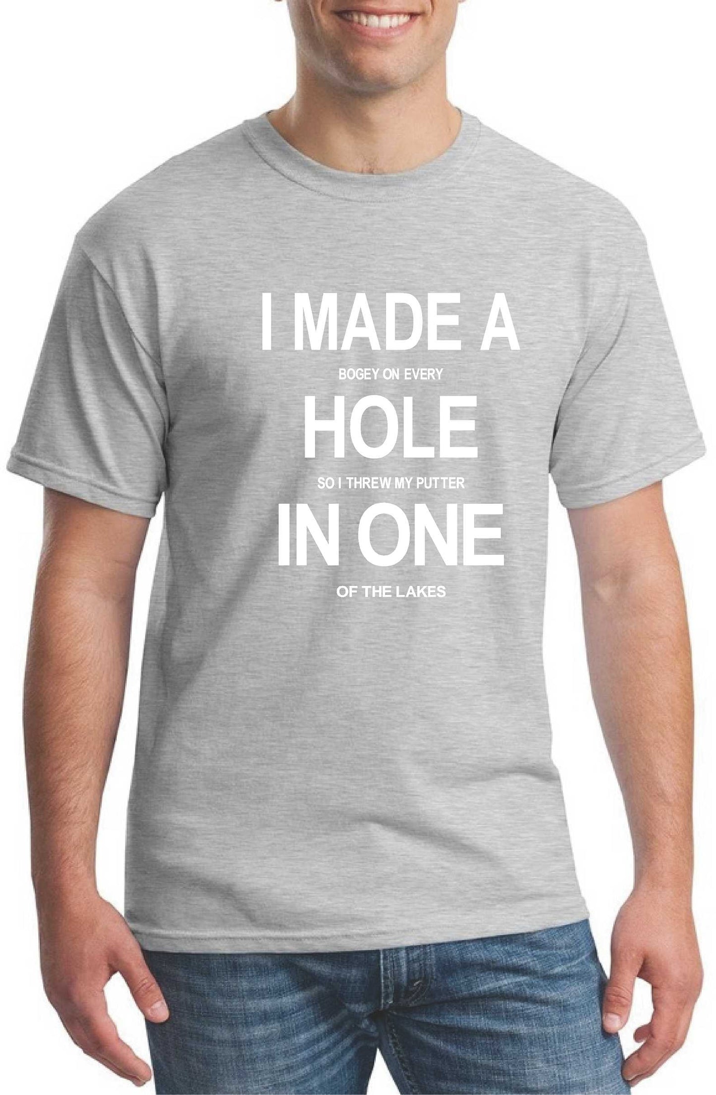 I Made a Hole In One Mens Baseball Shirt - Long Sleeve Bad Golf Player Funny